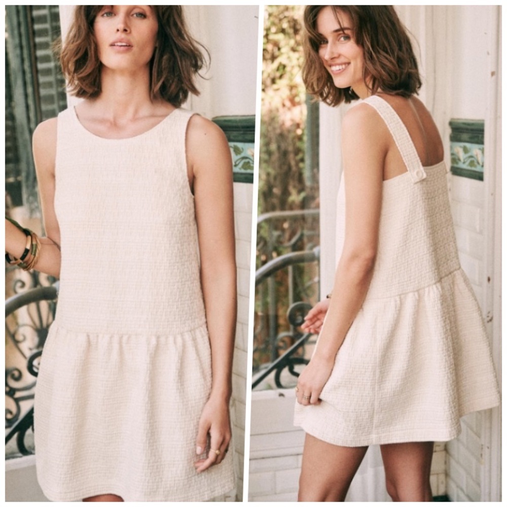 Sezane Cream Mini Dress